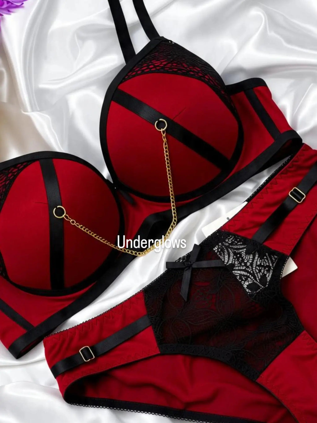 Premium Padded, Chained Bra & Panty