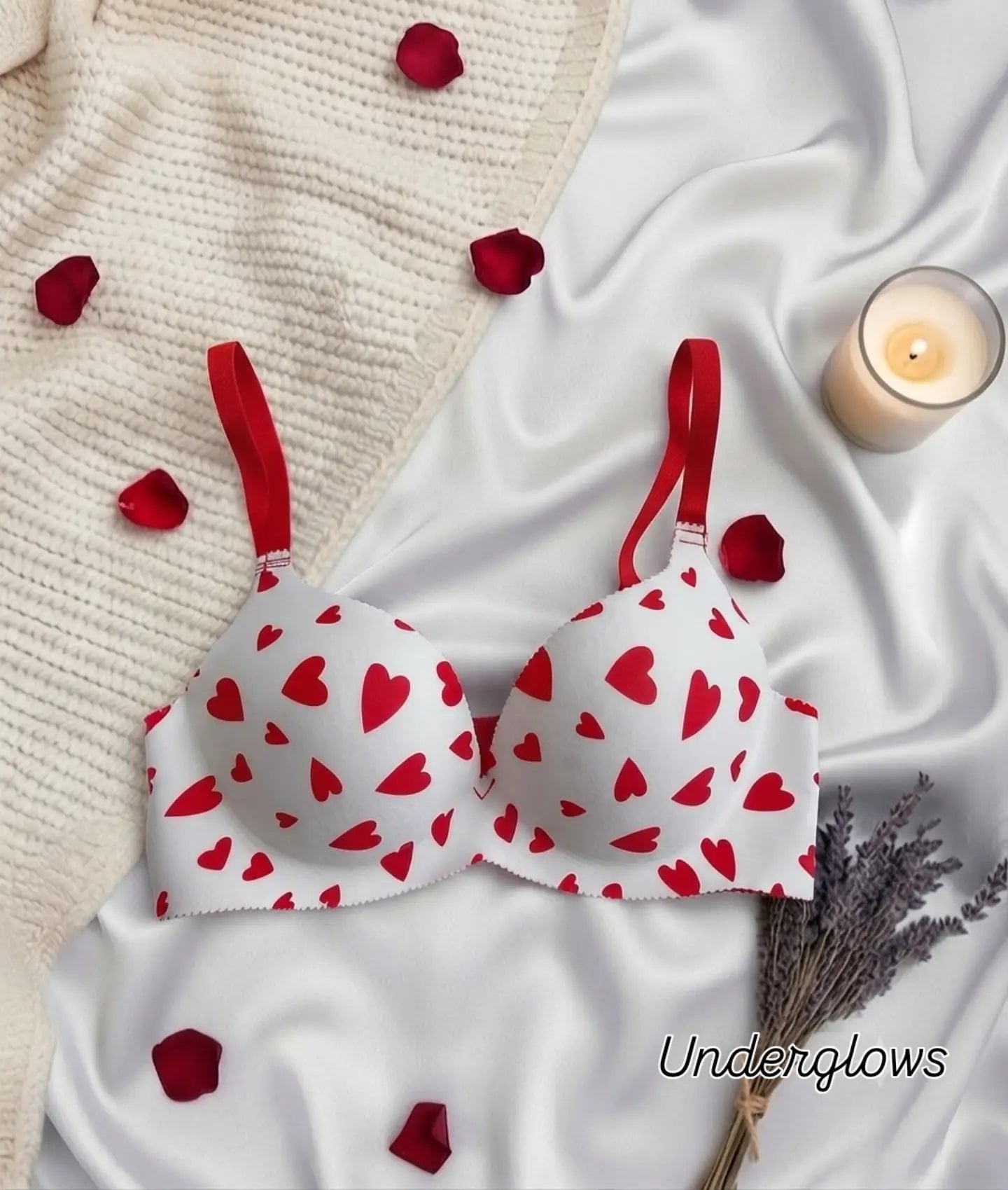 Heart shaped pushup bra