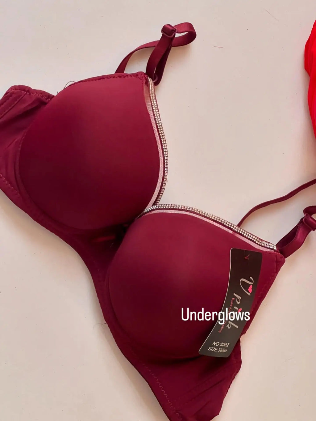 Double Padded Shiny Strap Bra