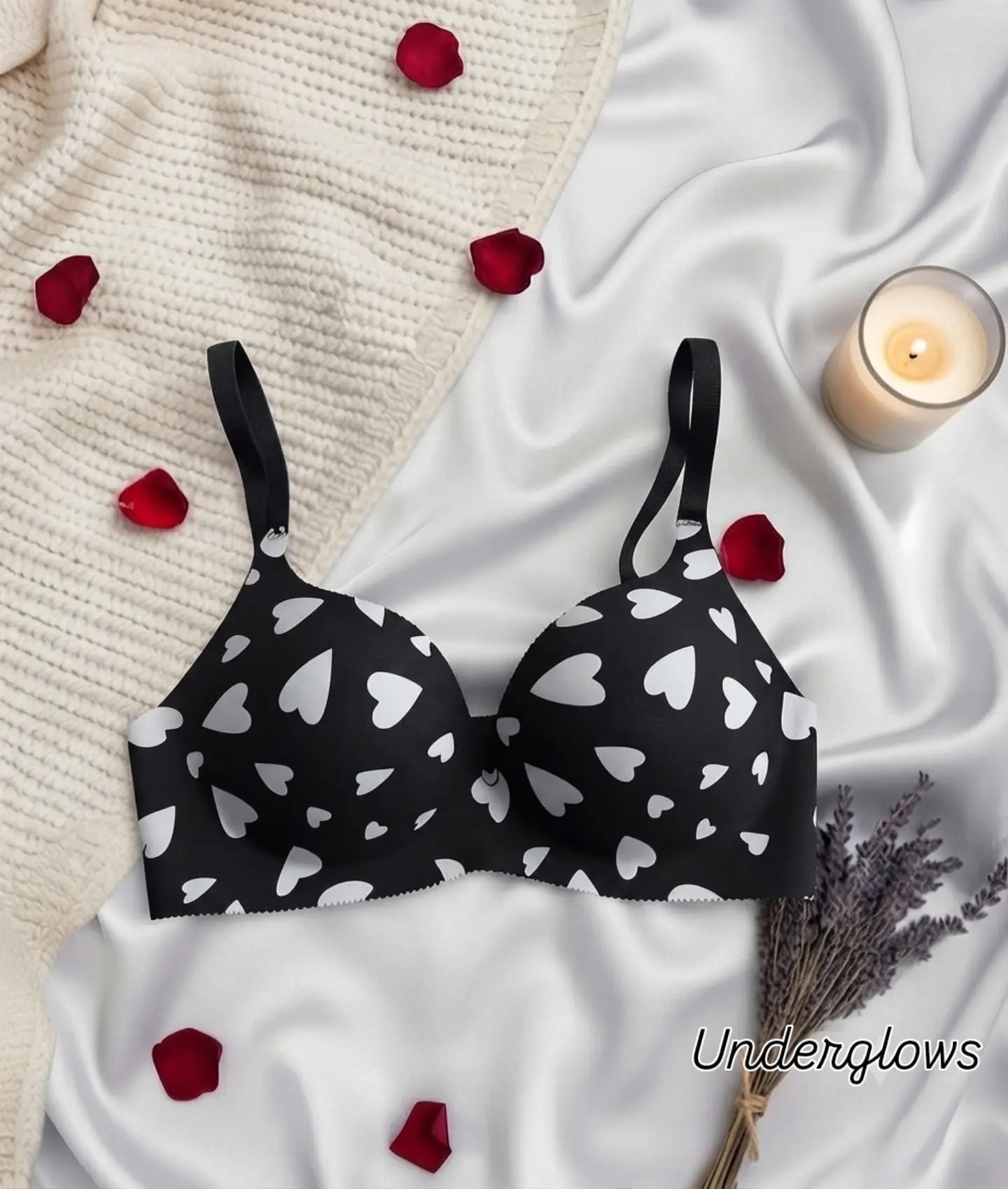 Heart shaped pushup bra