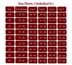 Premium Maroon Half Cup Push Up Double Padded Bra