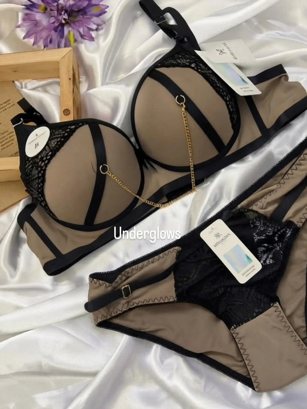 Premium Padded, Chained Bra & Panty