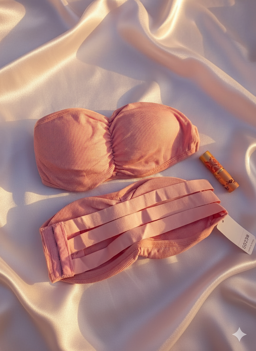 Pink Seamless Strapless Padded Bra