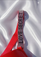 Red Intimate Love Secret Leather Bra & Underwear Set