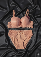 Bridal Wired Lacy Padded Lingerie Set