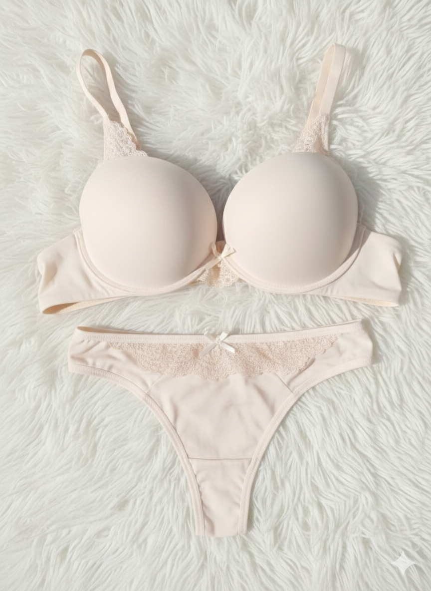 Premium Simple function wear sexy double padded bra and panty set