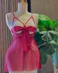 Bow Style Front Open Lingerie Set