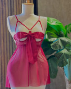 Bow Style Front Open Lingerie Set