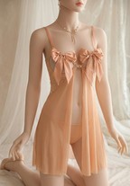 2 PC Bow Style Wedding Nighty Set