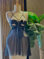 Bow Style Front Open Lingerie Set