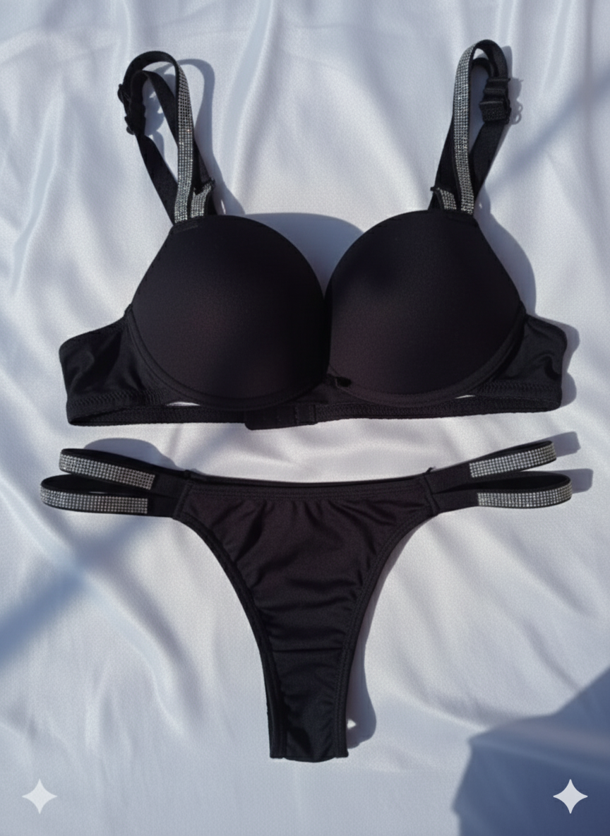 (Copy) Elegant wear sexy push up bra and lacy panty set with double straps