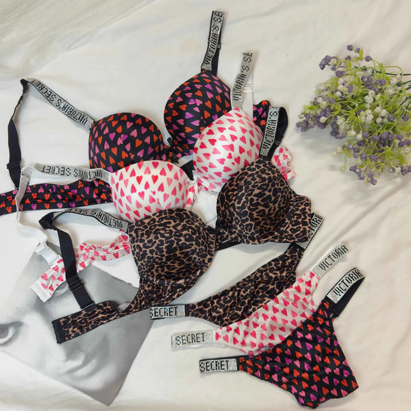 Victoria Secret Heart Pushup Bra & Panty Set