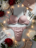 Elegant Wear Double Straps Bra Panty Set