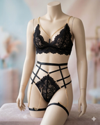 2PC Lingerie Lace Garter Set
