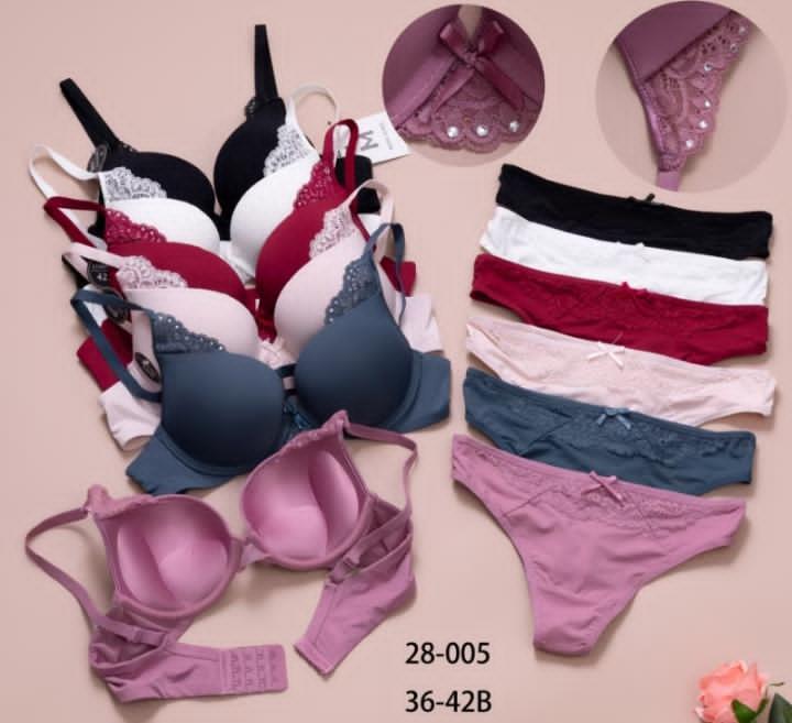 Premium Simple function wear sexy double padded bra and panty set