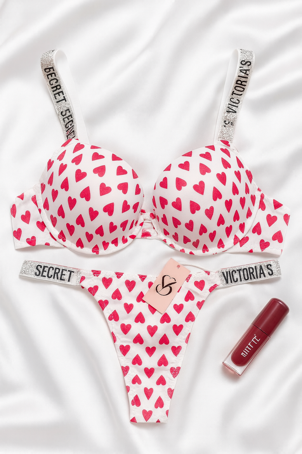 Victoria Secret heart  Wired Pushup Bra & Panty Set