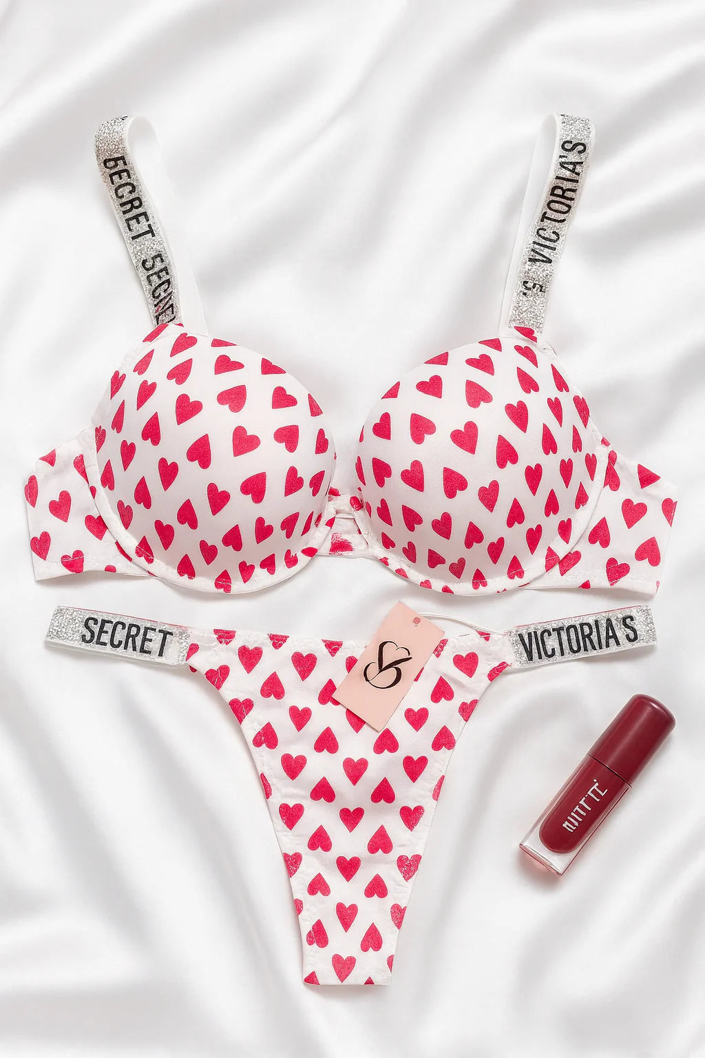 Victoria Secret Heart Pushup Bra & Panty Set