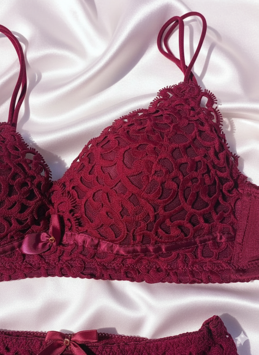 Premium French Style Romantic Lace Lingerie Set