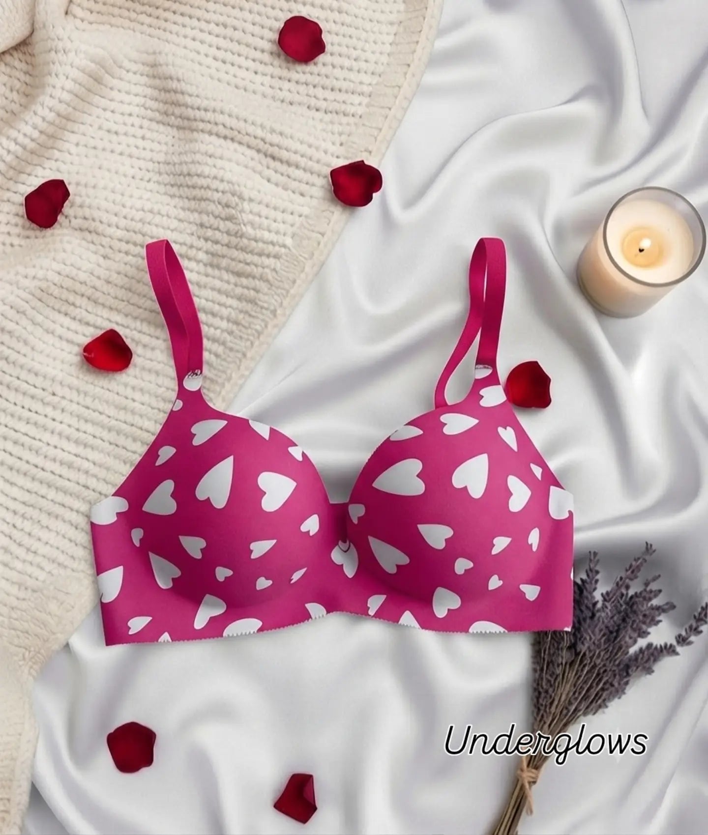 Heart shaped pushup bra