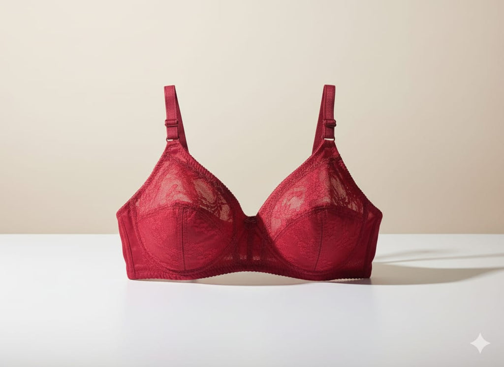 Premium  Net Lacy Bra Non Padded - Non Wired Bra ( pack of 4)