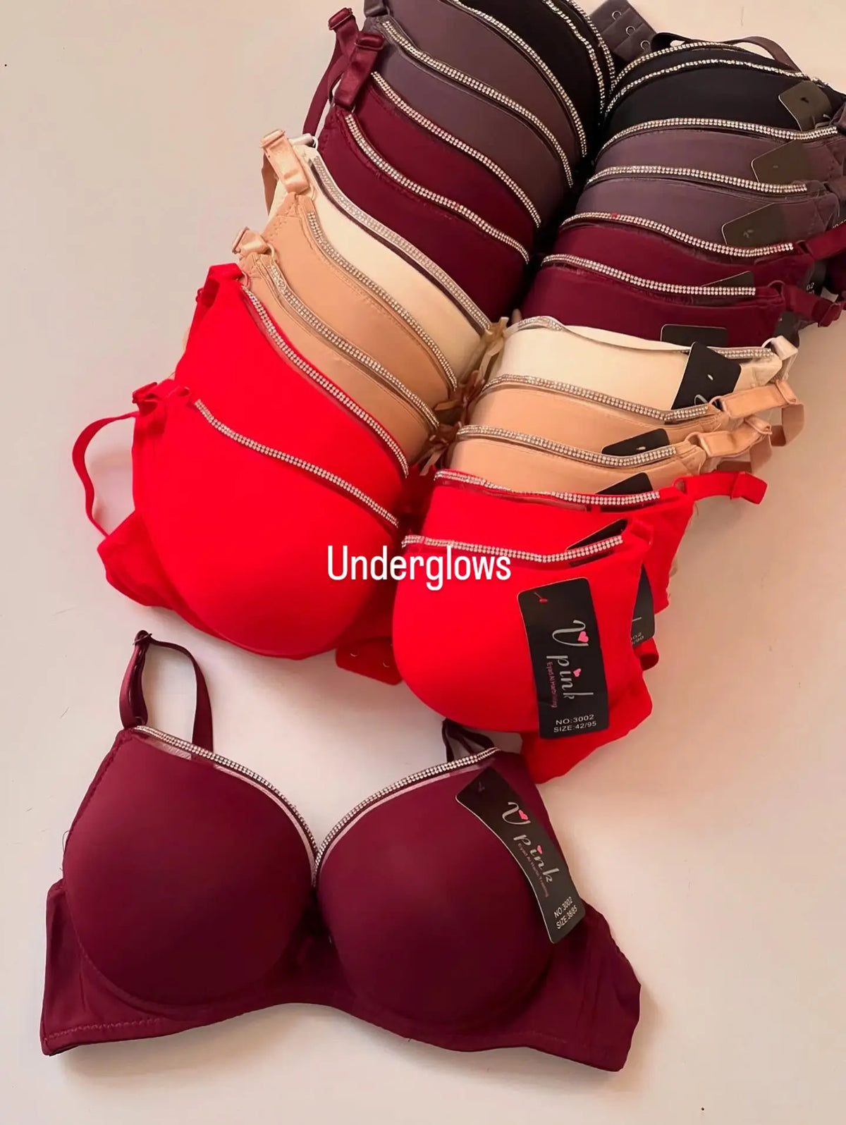 Double Padded Shiny Strap Bra