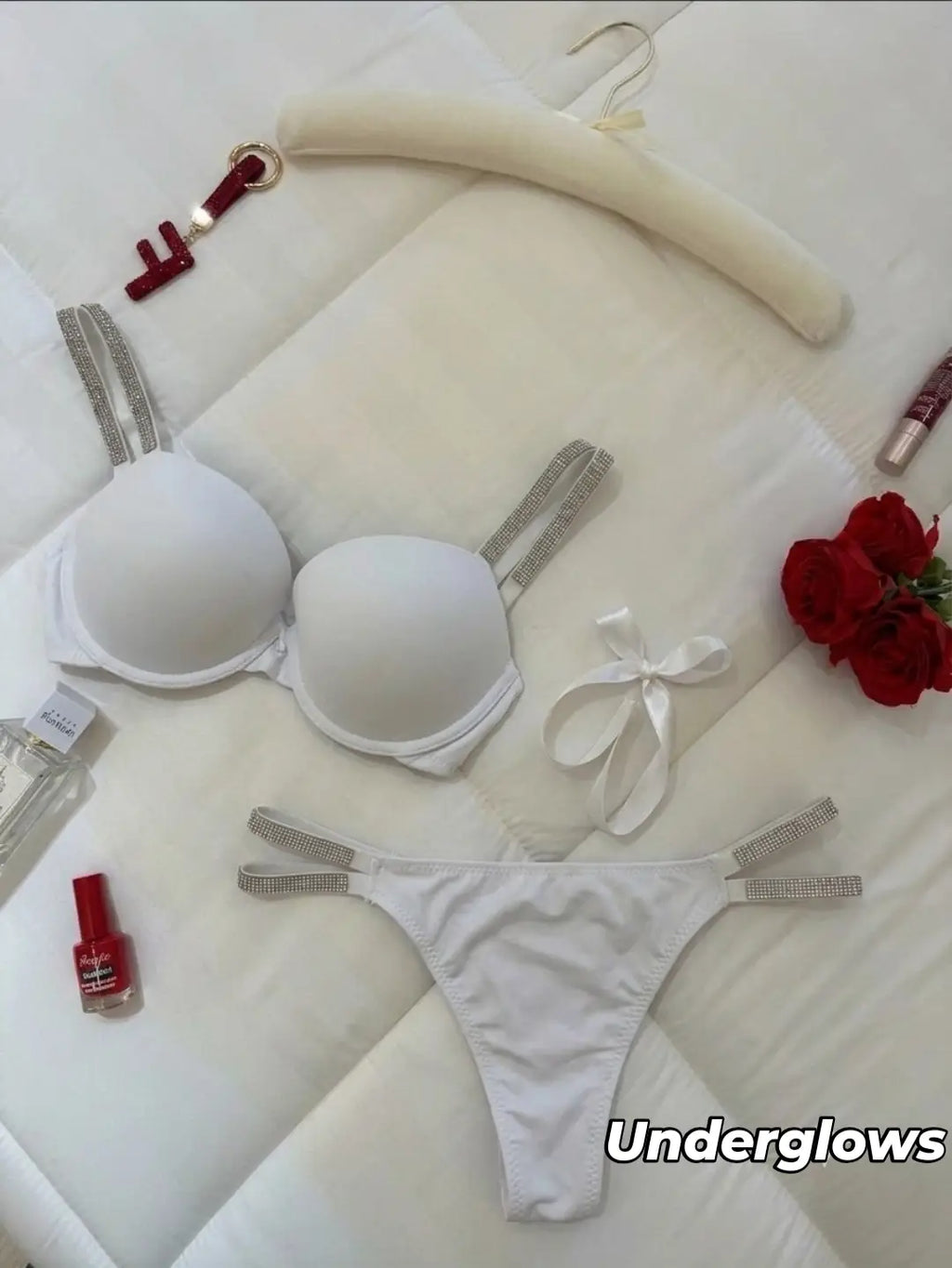 Elegant Wear Double Straps Bra Panty Set