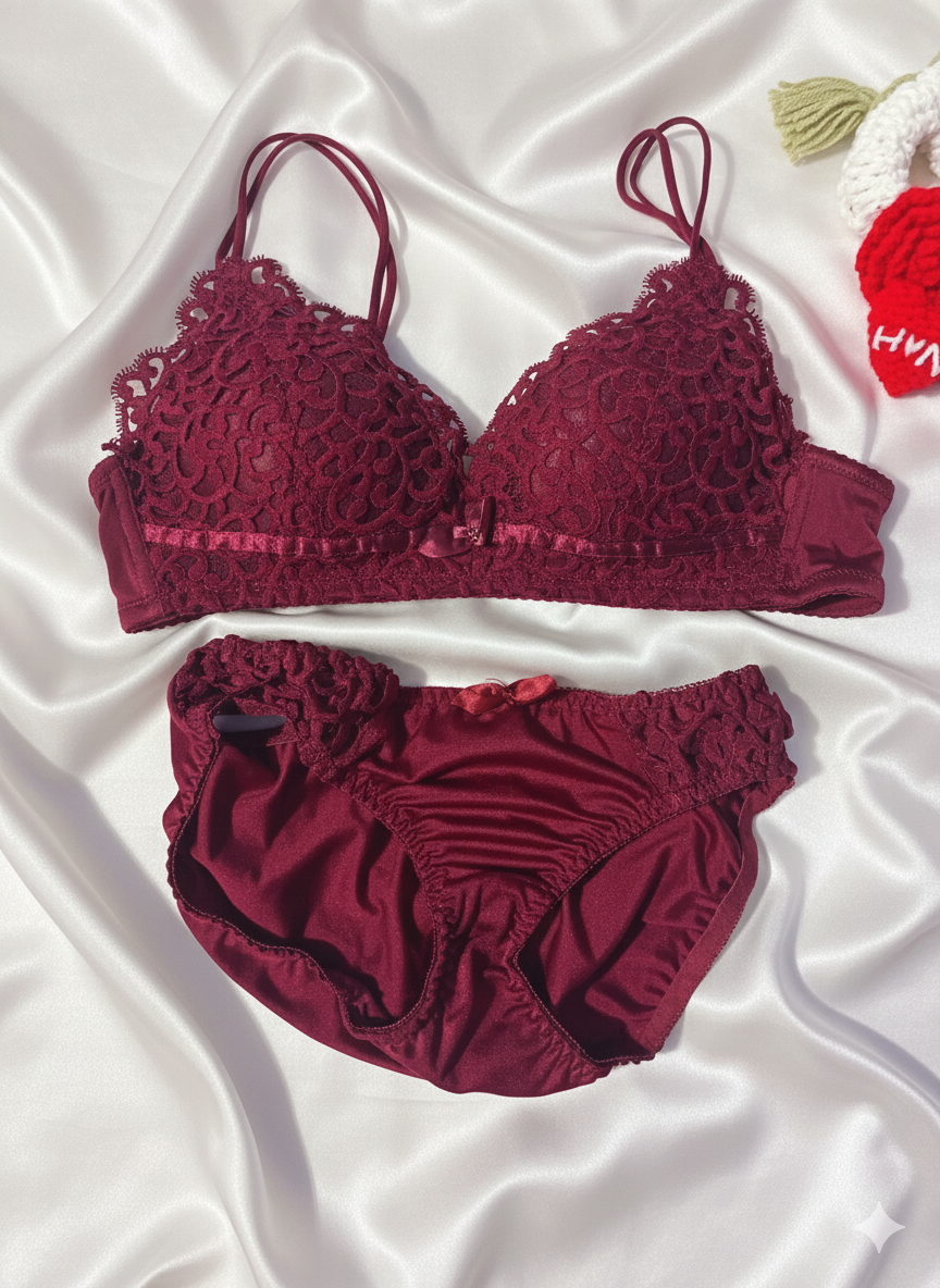 Premium French Style Romantic Lace Lingerie Set